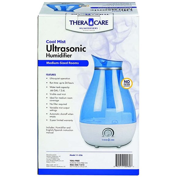NEW TheraCare Cool Mist Ultrasonic Humidifier • For Medium Size Rooms - Picture 3 of 6